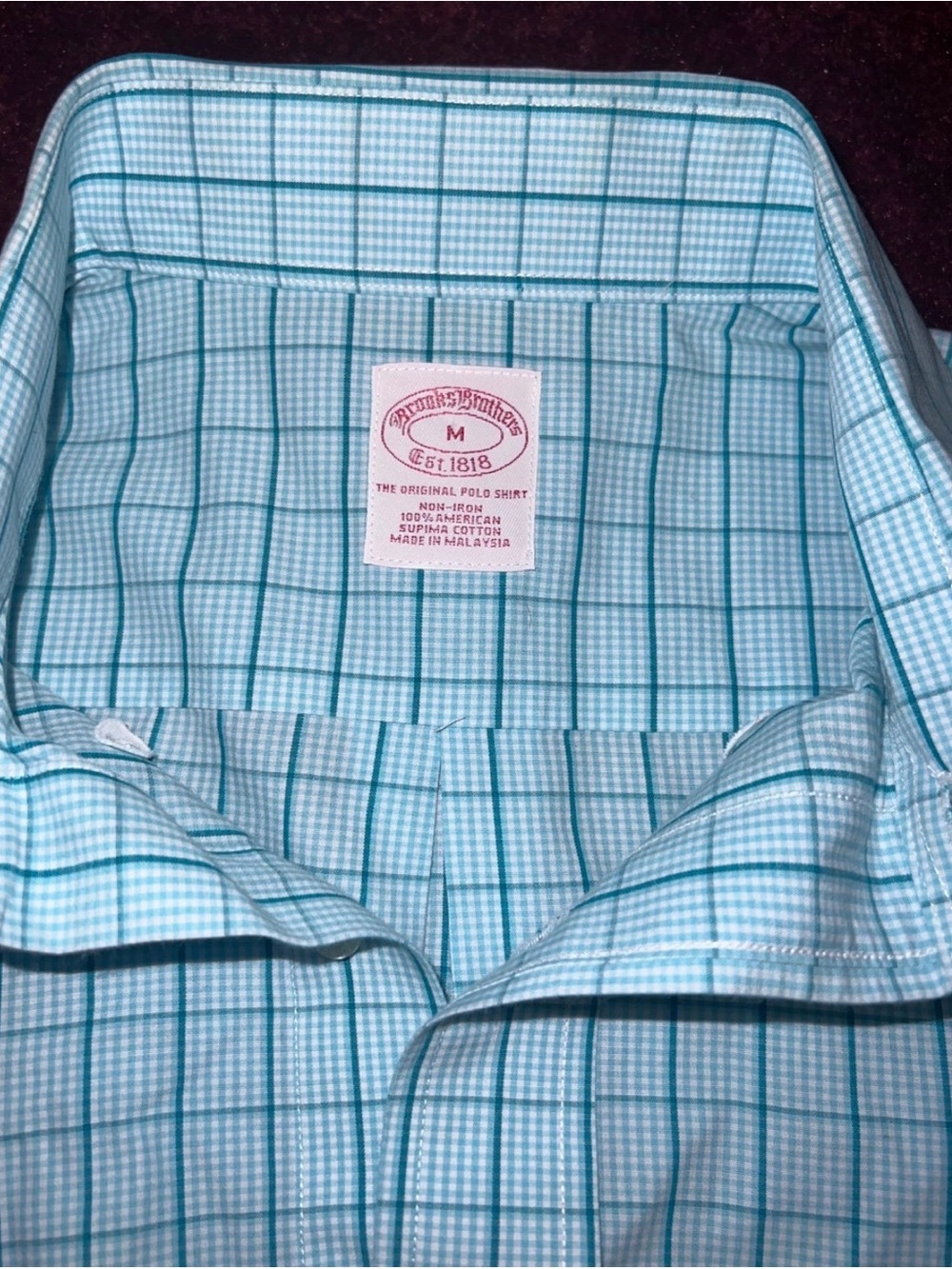 Brooks brothers size medium men’s original polo shirt blue